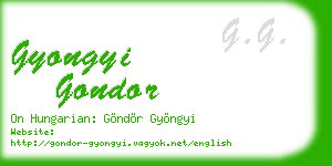 gyongyi gondor business card